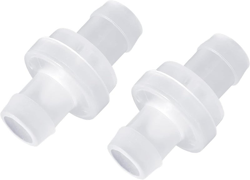 Uenhoy 5 Pcs 1/2" Check Valve - 12mm Plastic One Way Non-Return Valve for Fuel, Gas, Air, Liquid - Image 1